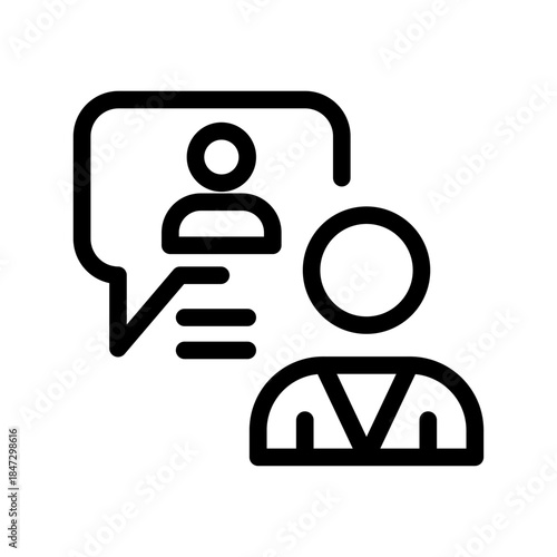 Witness Statement Line Icon of Testimony & Witnesses Icon Set