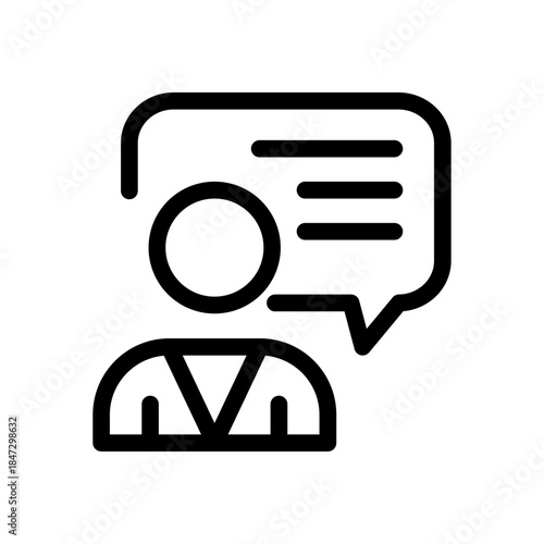 Legal Testimony Line Icon of Testimony & Witnesses Icon Set