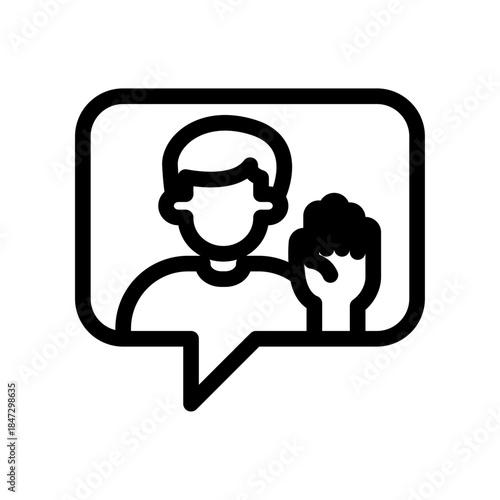 Witness Identification Line Icon of Testimony & Witnesses Icon Set