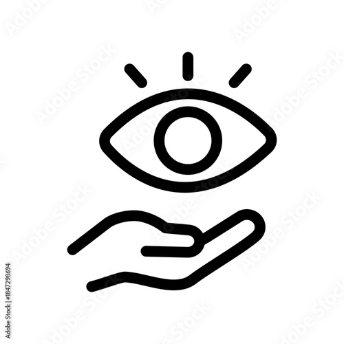 Eyewitness Account Line Icon of Testimony & Witnesses Icon Set