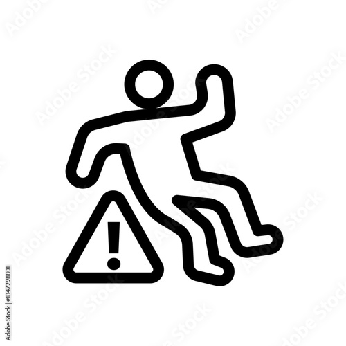 Crime Scene Outline Line Icon of Forensic Science Icon Set