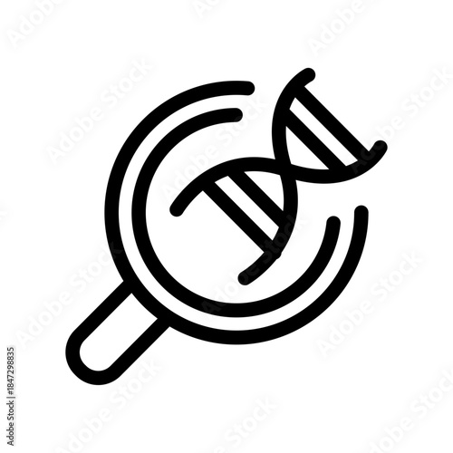 DNA Examination Line Icon of DNA Analysis Icon Set