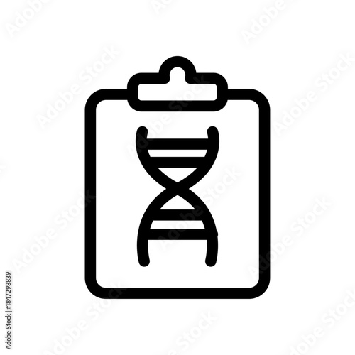 Genetic Report Line Icon of DNA Analysis Icon Set