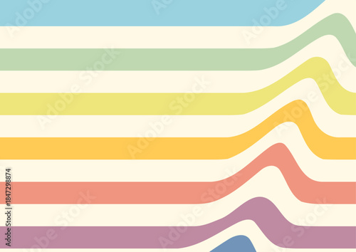 レトロな雰囲気のカラフルなストライプ