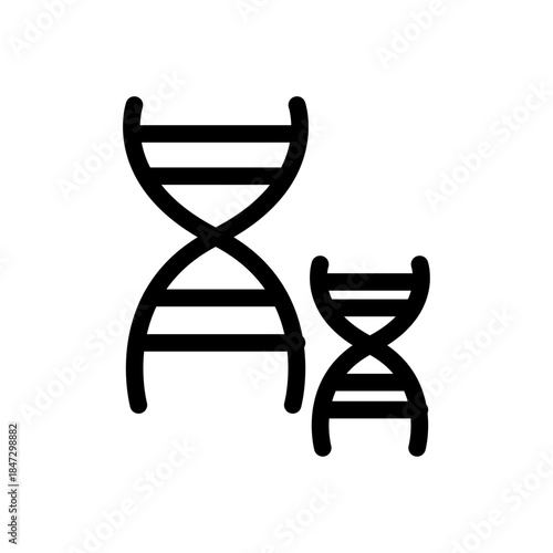 DNA Comparison Line Icon of DNA Analysis Icon Set