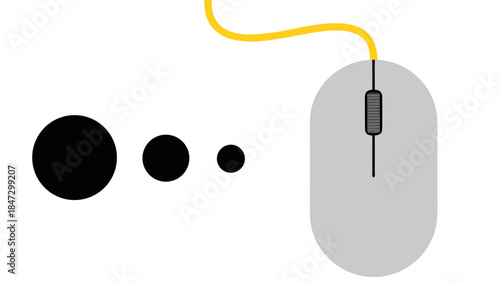 Computer Mouse and Dots Icon
