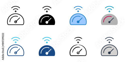 smart dashboard icons set multiple style vector collection. 
