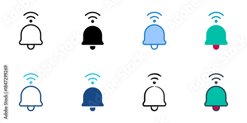 smart alarm icons set multiple style vector collection. 
