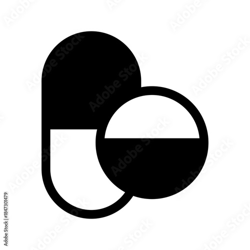 Pills Icon Vector Symbol Design Illustration