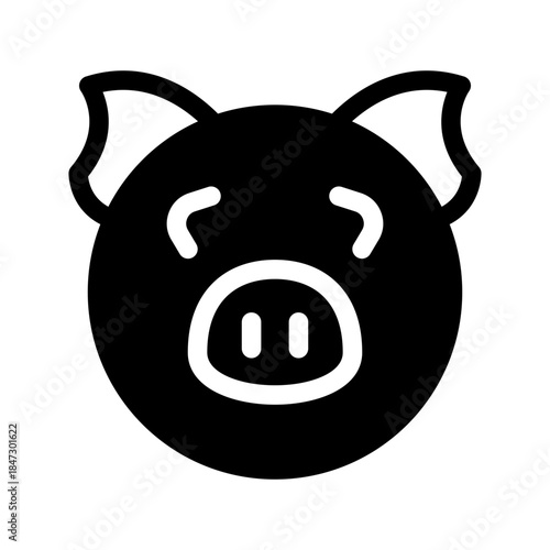 Pig Icon Vector Symbol Design Illustration