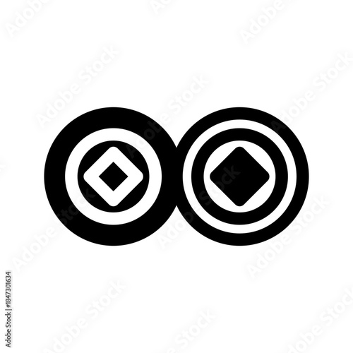Coin Icon Vector Symbol Design Illustration