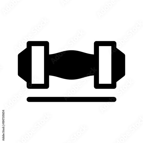 Barbel Icon Vector Symbol Design Illustration