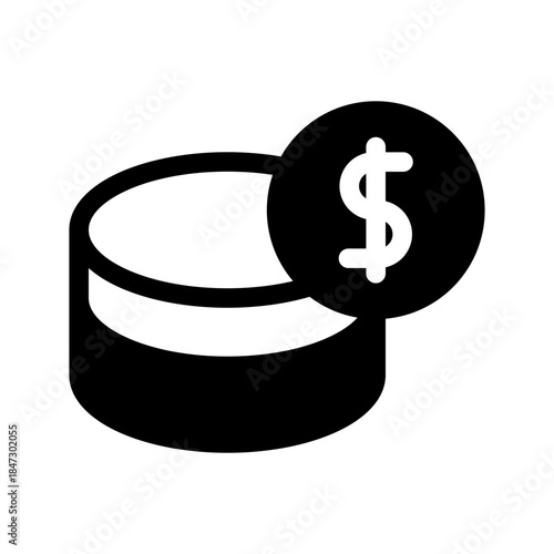Coins Icon Vector Symbol Design Illustration