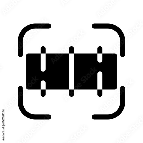 Barcode Icon Vector Symbol Design Illustration