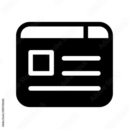 Article Icon Vector Symbol Design Illustration