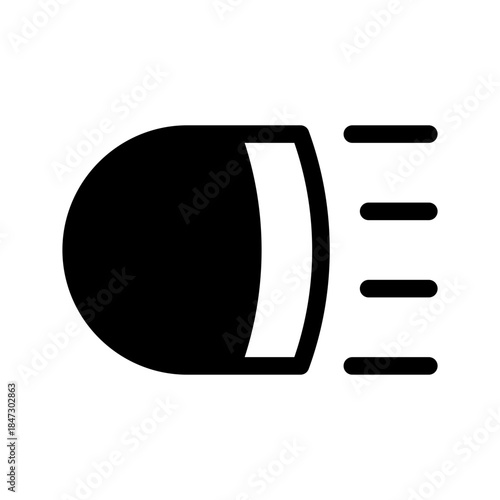 Headlight Icon Vector Symbol Design Illustration