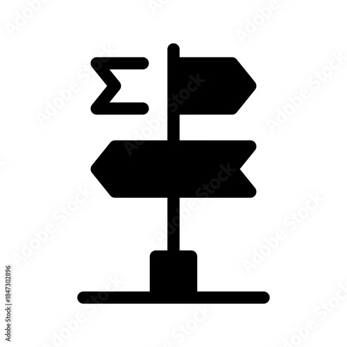 Direction Sign Icon Vector Symbol Design Illustration