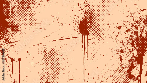 Abstract light background with distressed grunge texture and splattered paint effect vector illustration for creative design and surface decoration.