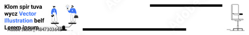 Work-life balance, business decisions, teamwork, office productivity, career choices, organizational dynamics. A group stands on scales beside an office chair. Work-life balance and business