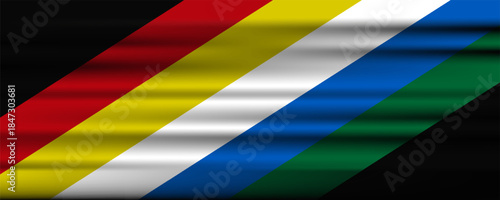 July Is Disability Pride Month. Disability flag and light. Suitable for posters, banners, social media and more. Black background.