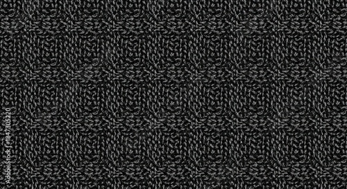 Wallpaper Mural Close-up shot showcasing the intricate details of a dark gray knitted fabric pattern perfect for Torontodigital.ca