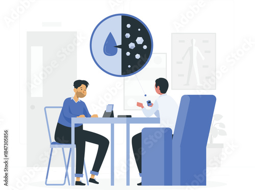 Healthcare consultation with germ awareness