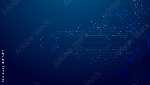 Artificial Intelligence Circuit Board with Chip, Processor, Electronic Component, and Motherboard Computer. Hi-tech digital technology concept