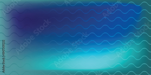 Vibrant Blue to Teal Gradient Background with Wavy Lines Pattern