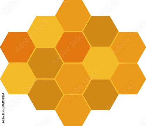 Simple Flat Honeycomb Shape Structure Element for Background and Pattern Design