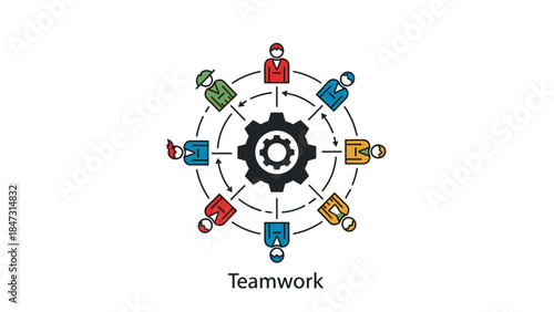 Teamwork and collaboration around a central process