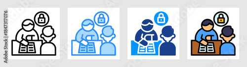 Private Lesson Icon Collection Set Multiple Style