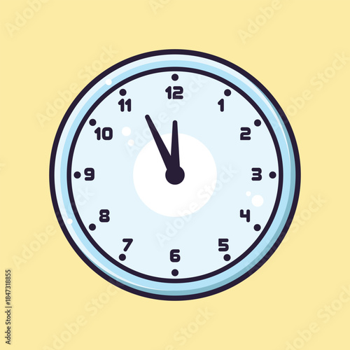 Vector illustration of a clock face, symbolizing time, deadlines, schedules, or the passage of time.