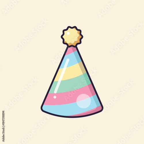 Vector illustration of a stylized 'Topi' or hat, representing fashion, style, or a specific cultural accessory.