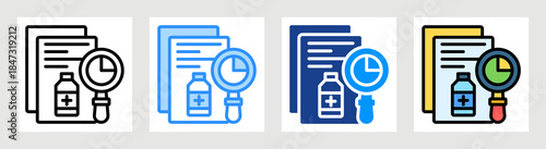 Medical Research Icon Collection Set Multiple Style