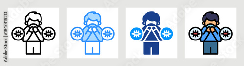 Infectious Disease Icon Collection Set Multiple Style