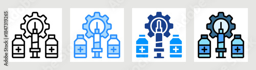 Vaccine Development Icon Collection Set Multiple Style