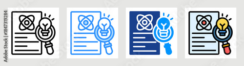 Scientific Discovery Icon Collection Set Multiple Style