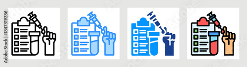 Blood Test Icon Collection Set Multiple Style