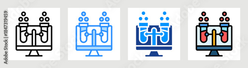 Online Test Tube Icon Collection Set Multiple Style