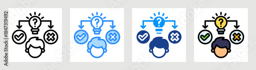 Hypothesis Icon Collection Set Multiple Style