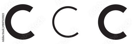 Copyright icon set. copyright symbols