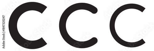Copyright icon set. copyright symbols