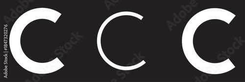 Copyright icon set. copyright symbols