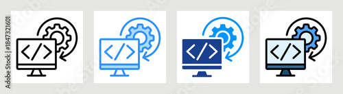 Software Evolution Icon Collection Set Multiple Style