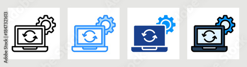 Digital Process Icon Collection Set Multiple Style