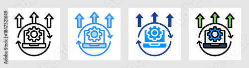 System Upgrade Icon Collection Set Multiple Style