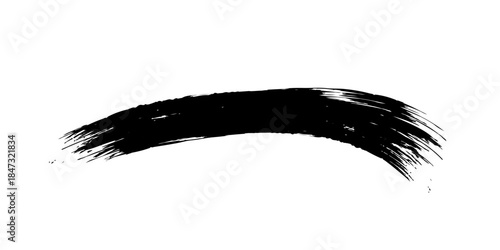 Black grunge brush stroke in white background eps10