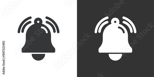 Notification Bell icon. Solid glyph series icon