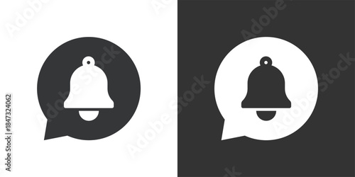 Chat Message Notification icon. Solid glyph series icon