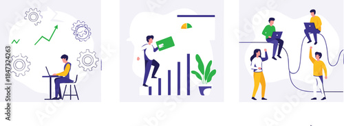 Data Protection and System Security Settings Vector Illustration for Cybersecurity, Online Access, Digital Privacy, and Web Solutions Technology